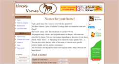 Desktop Screenshot of horses-names.com